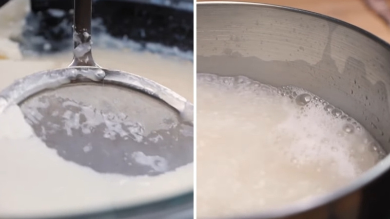 Bước 5: Lọc, tách béo và chuẩn bị thành phẩm