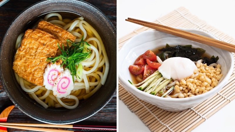 Kitsune Udon và Tanuki Udon