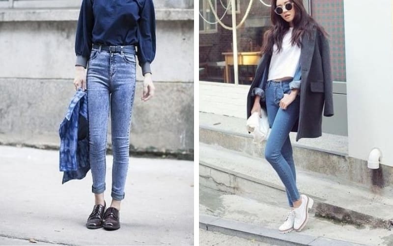 Quần jeans phối cùng Derby giúp người mang vừa trẻ trung vừa sang. Quần jeans phối cùng Derby giúp người mang vừa trẻ trung vừa sang.