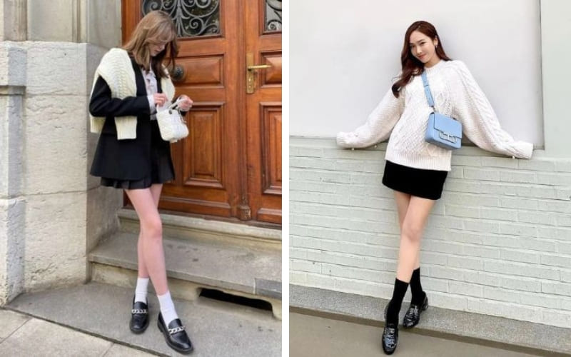 Chân váy kết hợp Derby tạo vẻ nữ tính nhưng vẫn hiện đại. Chân váy kết hợp Derby tạo vẻ nữ tính nhưng vẫn hiện đại.