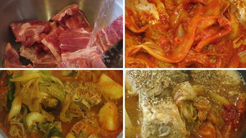 Các bước nấu canh khoai tây hay canh xương heo