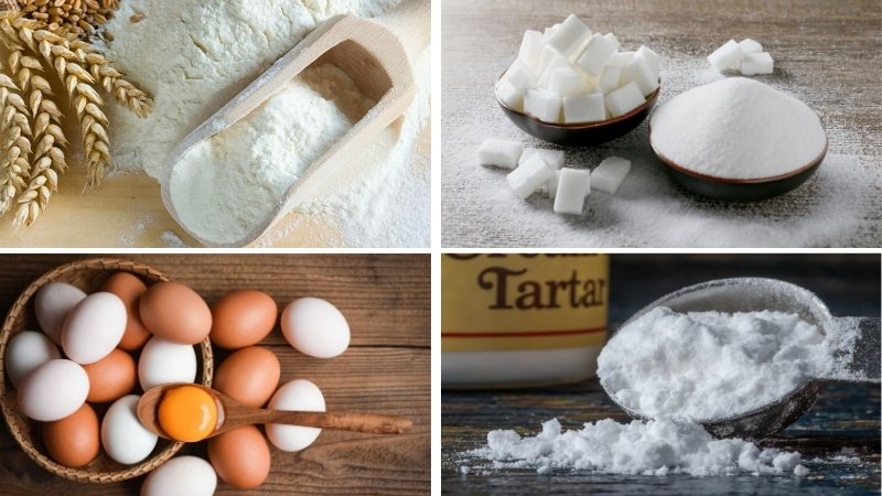 Nguyên liệu làm bánh sâm banh