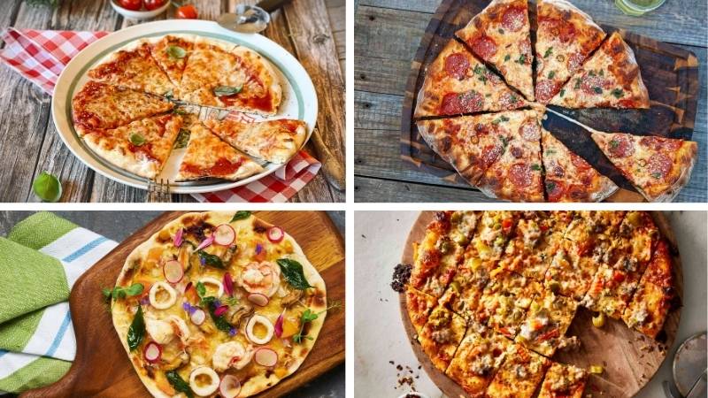 Các loại pizza đế mỏng Các loại pizza đế mỏng