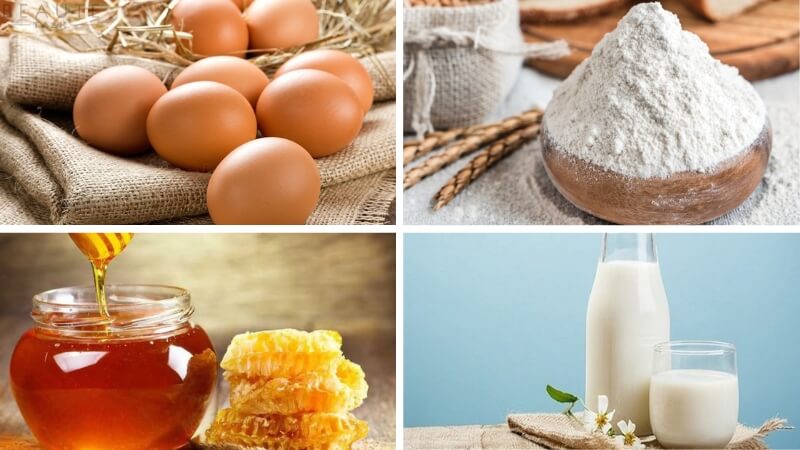 Nguyên liệu làm bánh phèn la Nguyên liệu làm bánh phèn la