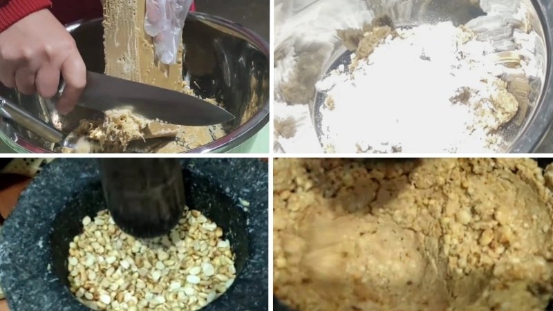 Chuẩn bị hỗn hợp đường và nhân