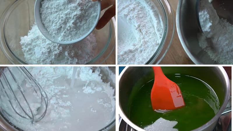 Pha bột bánh bèo ngọt