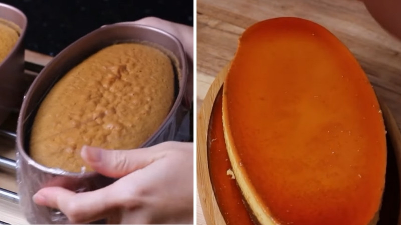 Thành phẩm bánh flan gato