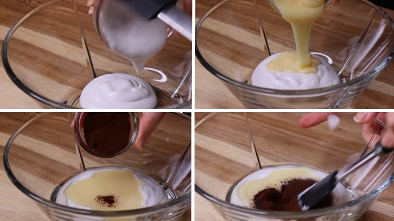 Trộn hỗn hợp cà phê sữa dừa