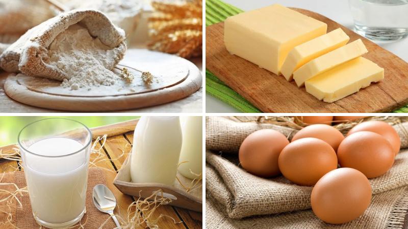 Nguyên liệu làm món bánh Katka