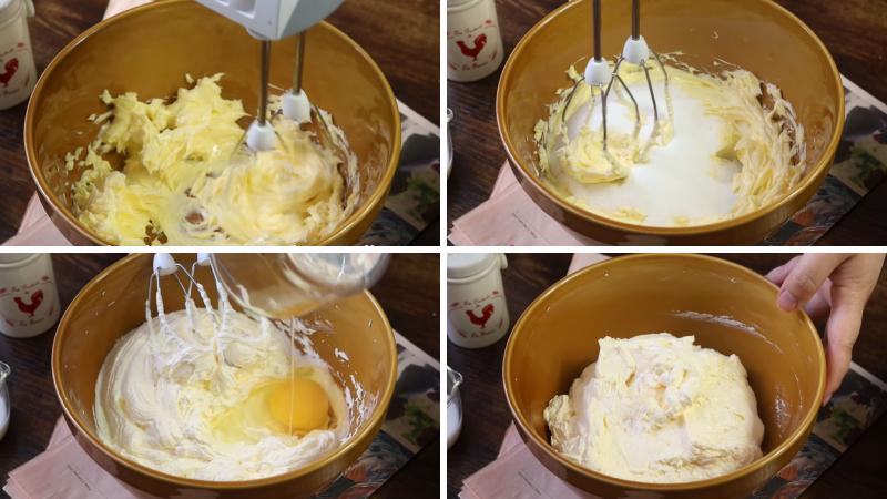 Đánh bơ với đường và trứng