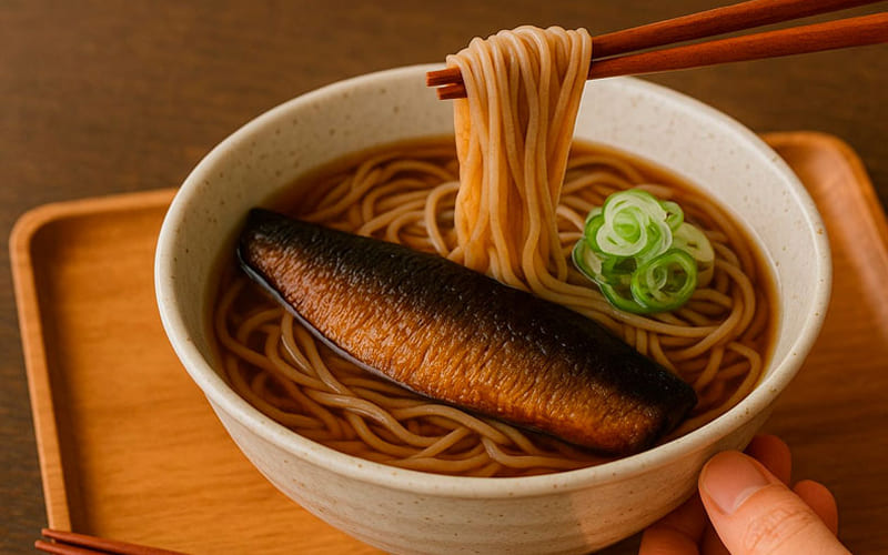 Các bước nấu mì Nishin Soba