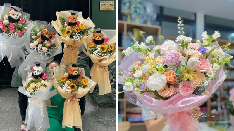 Gợi ý cách kết hợp hoa tốt nghiệp độc đáo, không "đụng hàng"