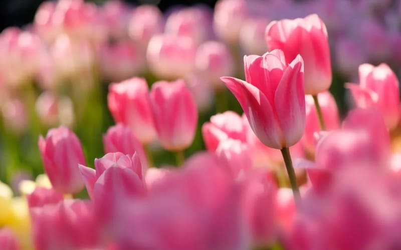 Hoa tulip hồng gửi gắm tình yêu ngọt ngào.