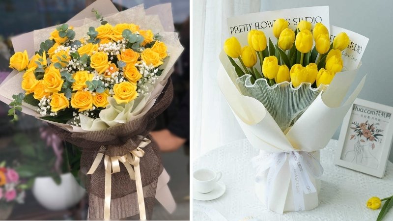 Tặng hoa màu vàng để chúc mừng, gửi gắm tình bạn hoặc đánh dấu những khởi đầu mới