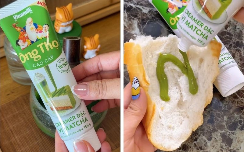 .Vị matcha thanh nhẹ, kết hợp ngọt béo, không gây đắng gắt