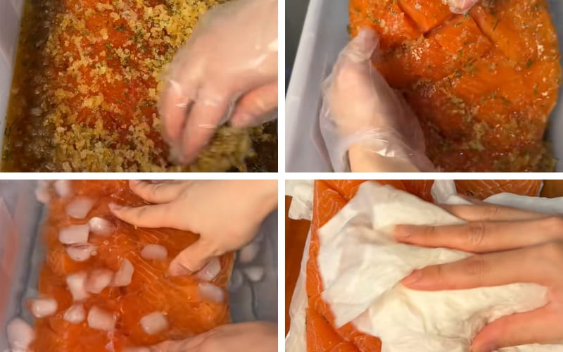 Ngâm cá giúp giữ độ tươi và săn chắc.