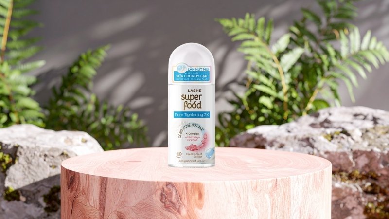 Lăn khử mùi Lashe Super Food Pore Tightening 2X se khít lỗ chân lông 50ml