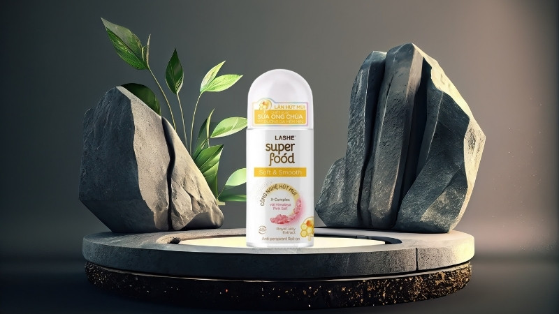 Hãy lắc nhẹ trước khi sử dụng lăn khử mùi Lashe Super Food