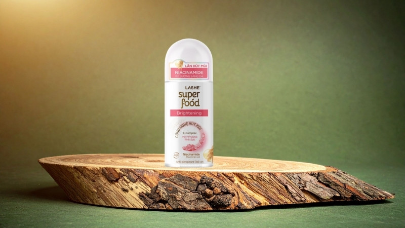 Lăn khử mùi Lashe Super Food Brightening dưỡng sáng da 50ml