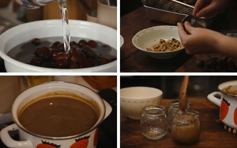 Mứt hạt dẻ được sên khéo để giữ độ béo dẻo.