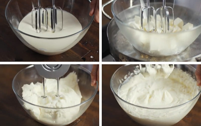 Nhân phô mai được đánh mượt để giữ vị béo ngậy.