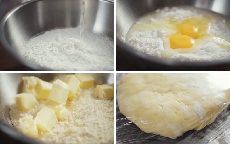 Người làm nhào bột kỹ để tạo nền bánh chuẩn vị.