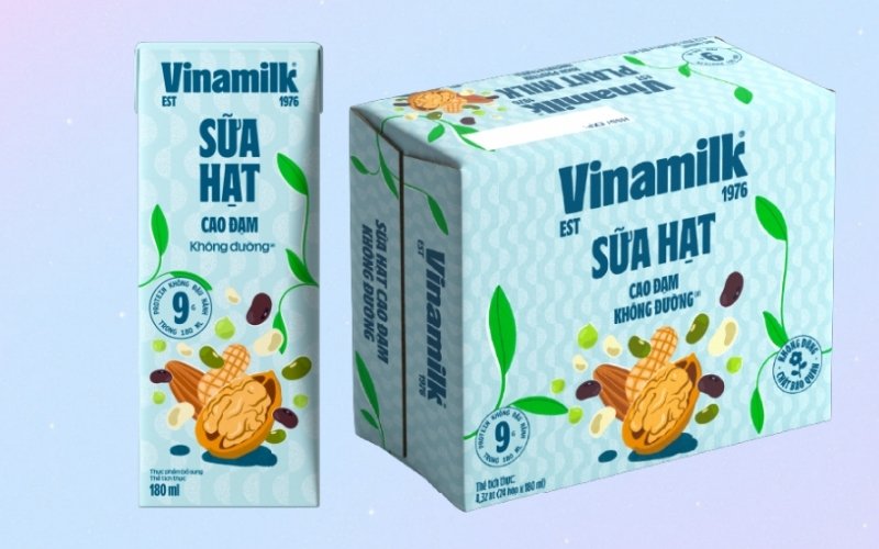 Sữa hạt Vinamilk Cao Đạm Không Đường bổ sung protein dồi dào, không có đường, giúp duy trì cơ bắp và năng lượng Sữa hạt Vinamilk Cao Đạm Không Đường bổ sung protein dồi dào, không có đường, giúp duy trì cơ bắp và năng lượng