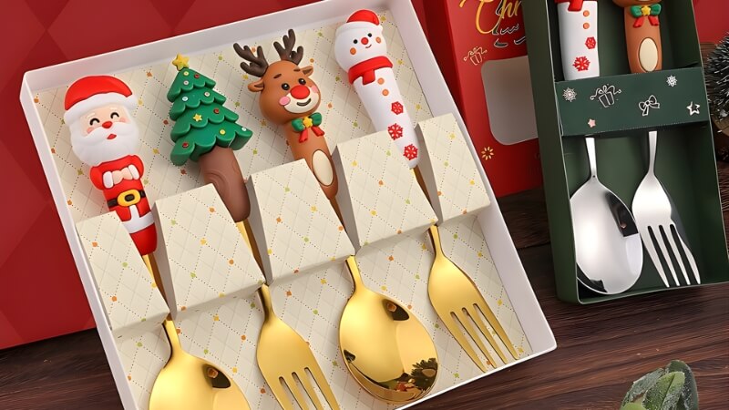 Set muỗng nĩa làm quà Noel Set muỗng nĩa làm quà Noel