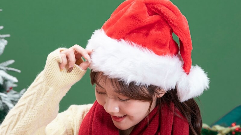 Nón len mùa đông phong cách Noel Nón len mùa đông phong cách Noel