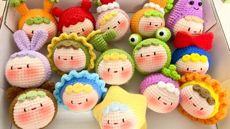 Móc khóa len tự đan Móc khóa len tự đan