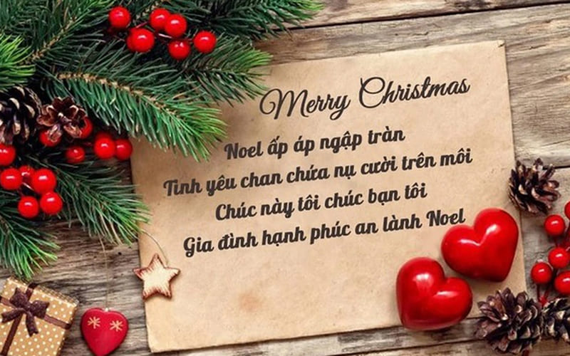 Viết thiệp chúc bố mùa Noel ấm áp
