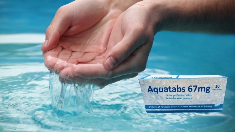 Hòa tan Aquatabs vào đúng lượng nước và chờ khoảng 30 phút