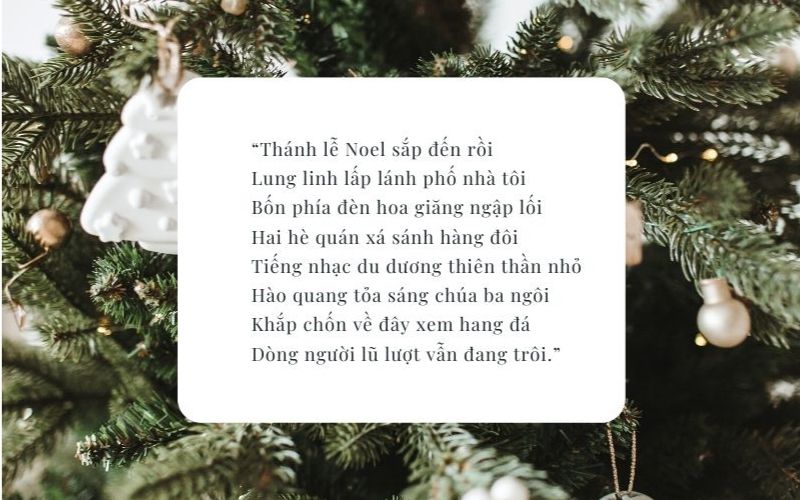 Vài câu thơ ngắn gọn truyền cảm xúc Giáng Sinh