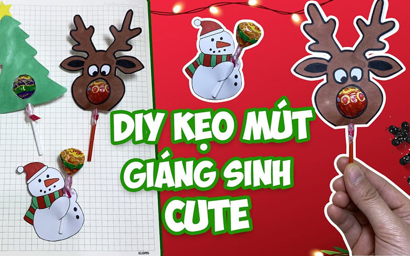 Kẹo mút giáng sinh siêu đáng yêu Kẹo mút giáng sinh siêu đáng yêu