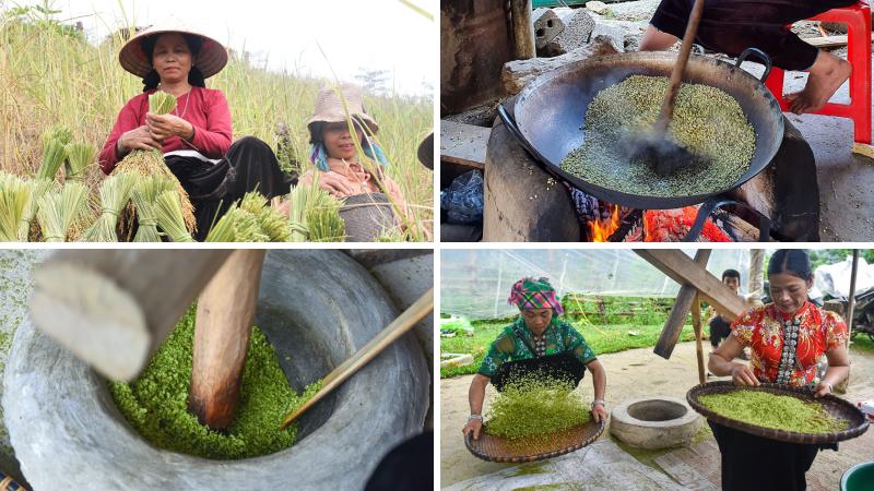Quy trình làm cốm non Tây Bắc