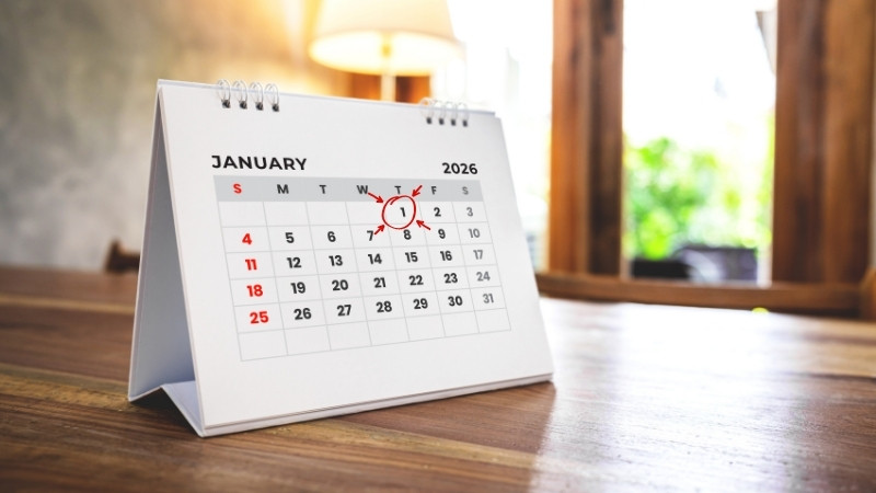 Lịch nghỉ Tết Dương lịch 2026 của cán bộ, công chức là 1 ngày