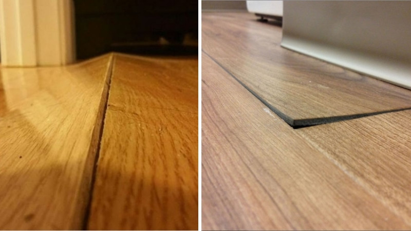 Sàn gỗ đã bị phồng rộp