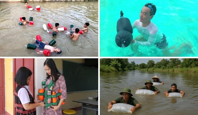 3 cách làm phao tự chế "cứu mạng" từ chai nhựa và quần áo ai cũng làm được