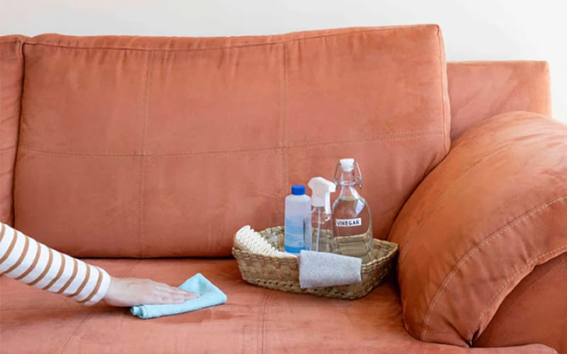 Dùng dung dịch vệ sinh đồ da chuyên dụng