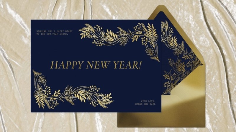 Thiệp viết tay năm mới Thiệp viết tay năm mới