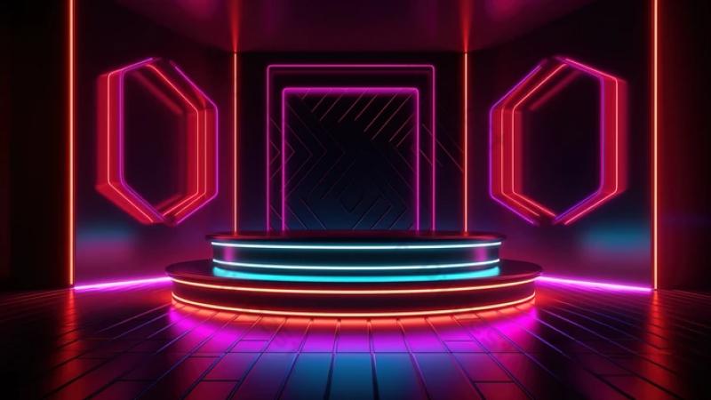 Trang trí sân khấu Year End Party Neon