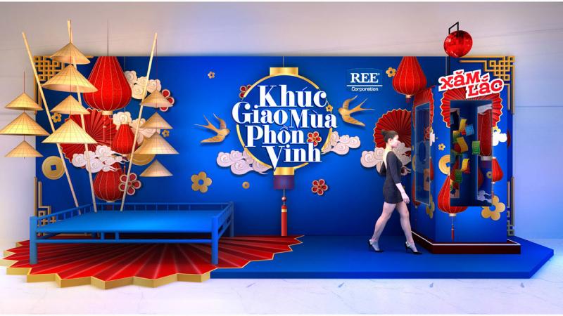 Trang trí sân khấu Year End Party 3D nổi