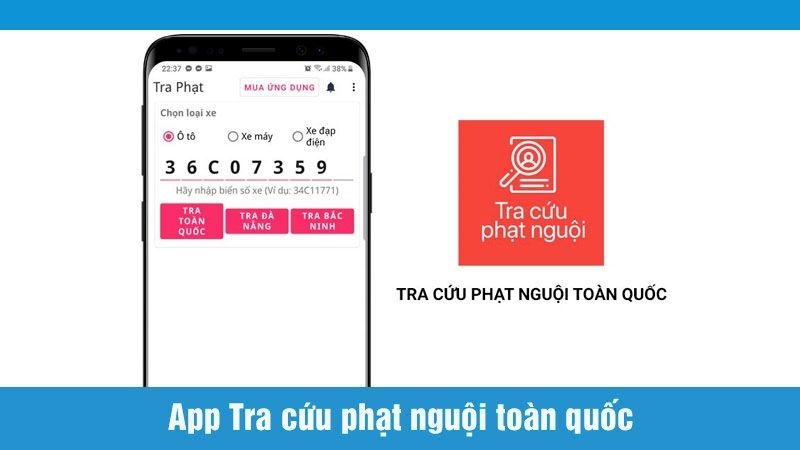 Ứng dụng "Tra cứu phạt nguội toàn quốc"