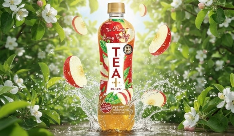 Review Trà Olong táo Tea+ Plus: Vị ngon thanh mát mới