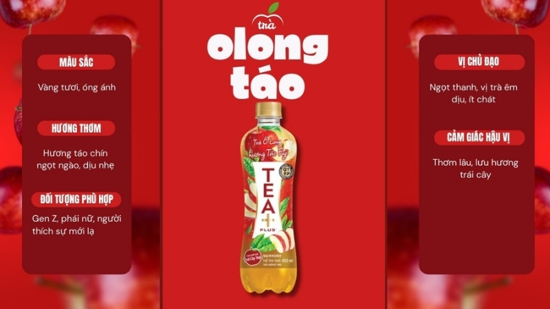 Thanh mát, ngọt dịu, hòa quyện giữa trà Ô long và táo Fuji