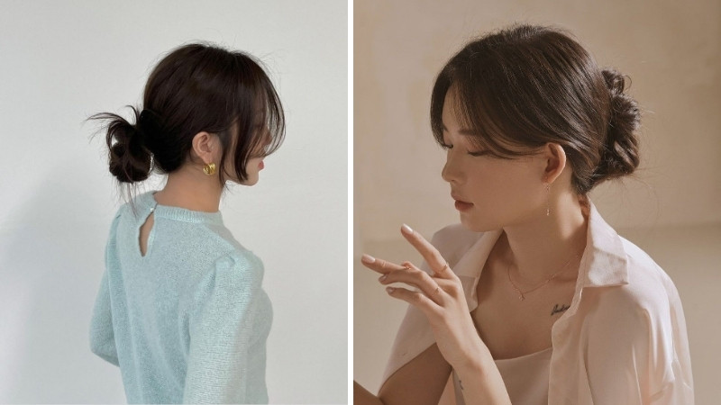 Tóc búi thấp Hàn Quốc (Low Bun) Tóc búi thấp Hàn Quốc (Low Bun)