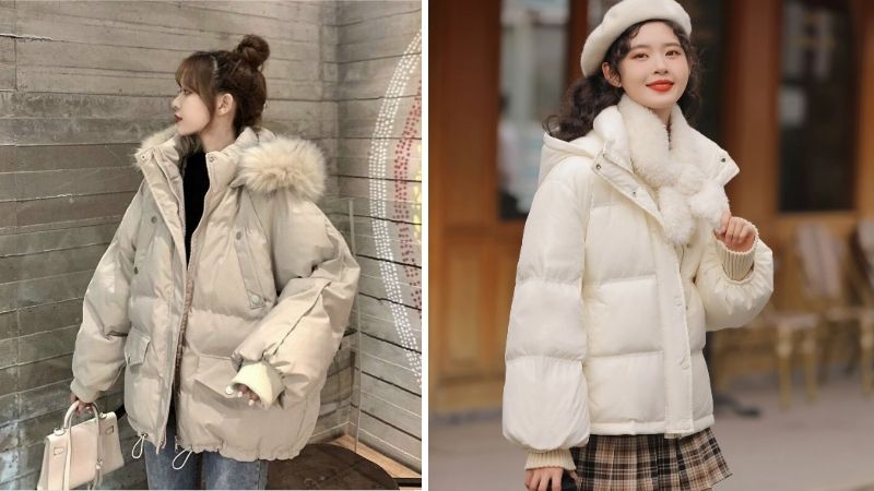 Cách phối đồ với áo phao phồng to Cách phối đồ với áo phao phồng to