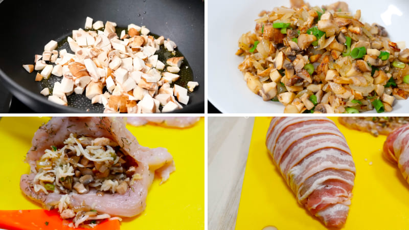 Bước 2: Chuẩn bị phần nhân nấm