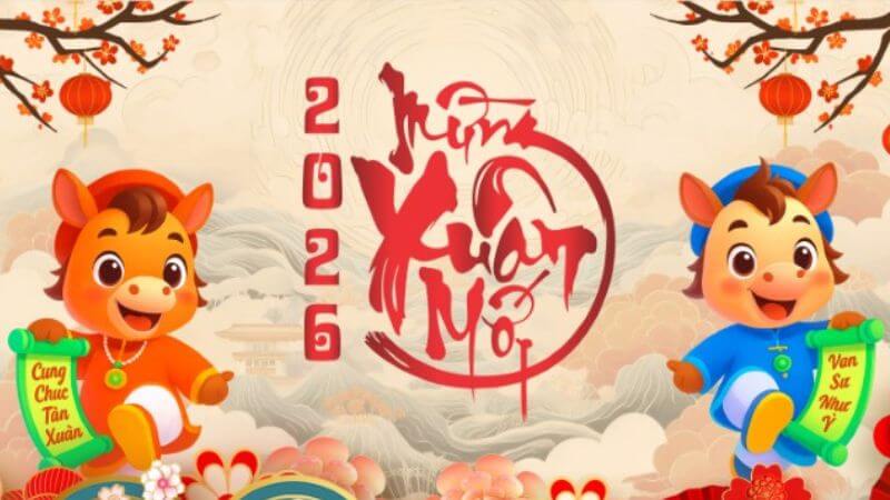 Background Chúc mừng năm mới 2026 cute cho điện thoại 2