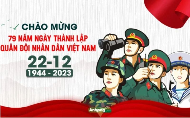 Background hiện đại chào mừng 79 năm Ngày thành lập Quân đội với tone màu trắng nhẹ nhàng